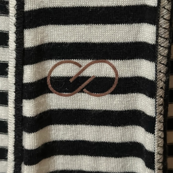 CALIA by Carrie Underwood Black and White Striped Strappy Tunic Tank Top - Picture 5 of 7